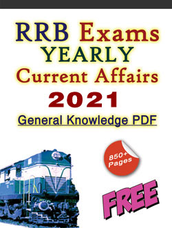 RRB Exam Yearly General Awareness 2021 PDF 
