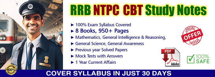 RRB NTPC EXAM STUDY NOTES